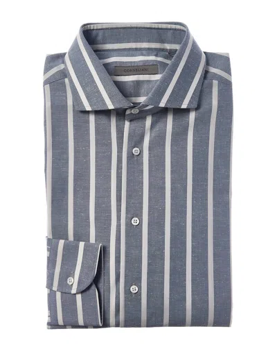 Corneliani Awning Striped Dress Shirt In Multi
