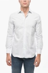 Corneliani Balanced Stripe Cotton Shirt With Standard Collar In White