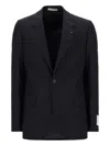 Corneliani Beetle-brooch Single-breasted Blazer In Blue