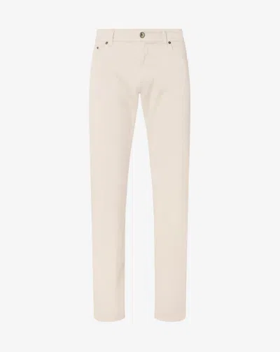 Corneliani Beige Garment-dyed Stretch Cotton Jeans In Neutral