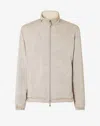 Corneliani Beige Linen-blend Jacket In Neutral
