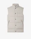 Corneliani Beige Quilted Techno Poplin Gilet In Gray