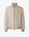 Corneliani Beige Technical Poplin Bomber Jacket In Neutral