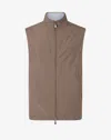 Corneliani Beige Technical Poplin Gilet In Brown
