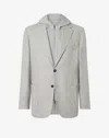 Corneliani Beige/grey Wool And Cashmere Jacket With Detachable Vest In Neutral