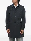 Corneliani Belted Trench Coat In Black