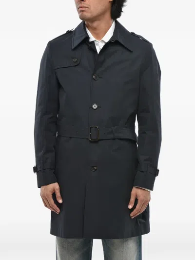 Corneliani Belted Trench Coat In Black