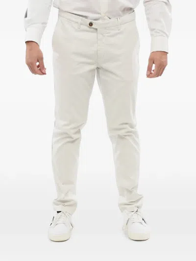 Corneliani Belt-loop Buttoned Trousers In Neutrals