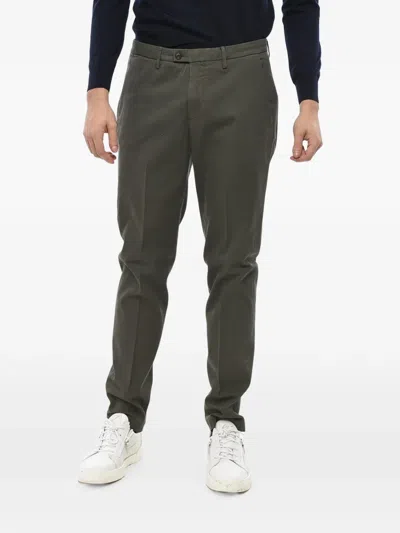 Corneliani Belt-loop Chino Trousers In Green