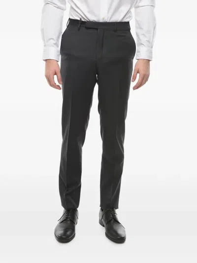 Corneliani Belt-loops Trousers In 그레이