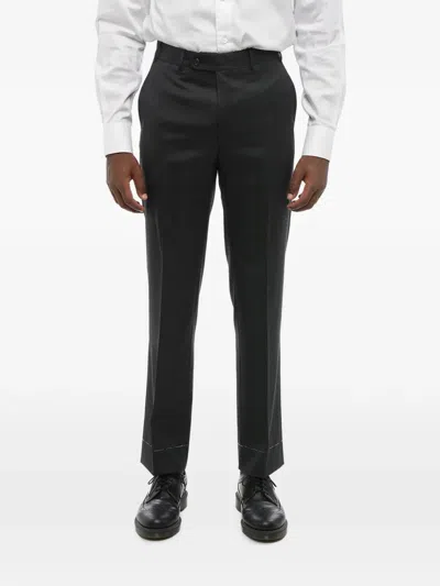 Corneliani Belt-loops Trousers In Black