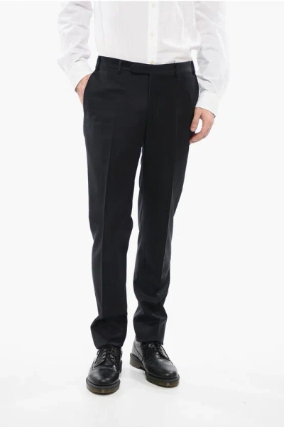 Corneliani Bi Elastic 4-pocketed Extrafine Virgin Wool Pants In Black