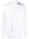 Corneliani Bib-collar Cotton Shirt In White