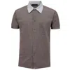 Corneliani Bicolor Cotton Shortsleeve In Brown