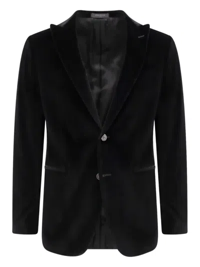 Corneliani 벨벳 블레이저 In Black