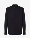 Corneliani Black Cotton Poplin Shirt In Black