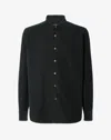 Corneliani Black Cotton Velvet Shirt In Black