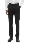 Corneliani Black Flat Front Pants In Black