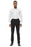 Corneliani Black Flat Front Pants In White