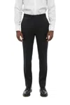 Corneliani Black Flat Front Trousers In Black