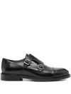Corneliani Double-buckle Loafers In Black