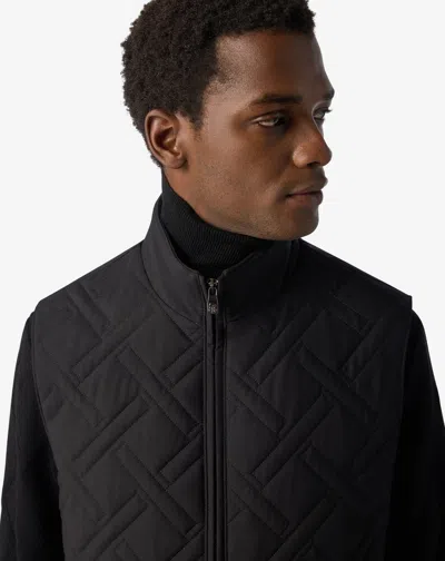 Corneliani Black Padded Vest In Technical Fabric