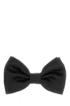 Corneliani Navy Blue Polyester Bow Tie In Nero