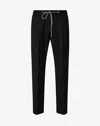 Corneliani Black Pure Wool Flannel Joggers In Black