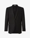Corneliani Black Soft Wool And Cashmere Twill Jacket In Black