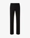 Corneliani Black Stretch Cashmere And Cotton Gabardine Trousers In Black