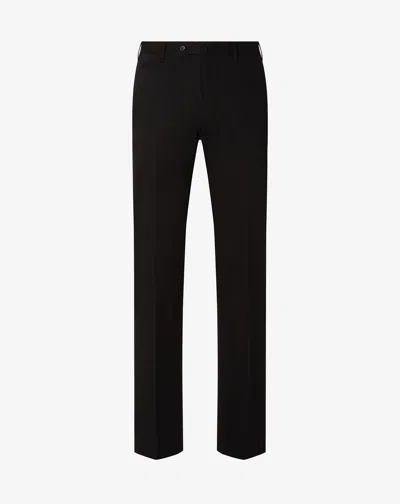 Corneliani Black Stretch Cashmere And Cotton Gabardine Trousers