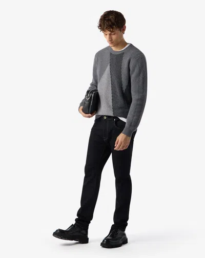 Corneliani Black Stretch Cotton And Lyocell Jeans