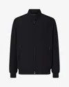 Corneliani Black Stretch Technical Fabric Bomber Jacket In Black