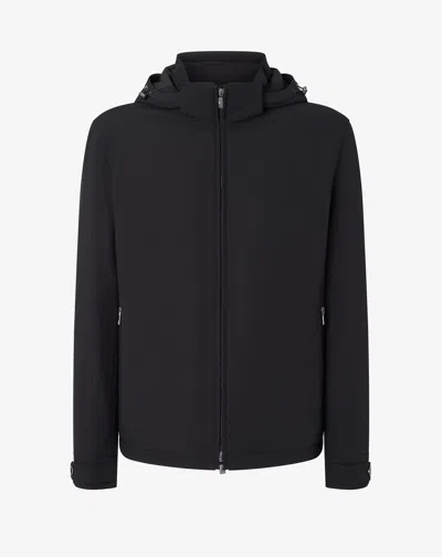 Corneliani Black Stretch Technical Fabric Jacket