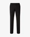 Corneliani Black Stretch Wool Bengaline Trousers In Black