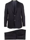 Corneliani Black Tailored Two Piece Suit In Blue