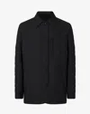 Corneliani Black Technical Fabric Caban Coat With Detachable Vest In Black