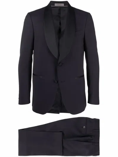CORNELIANI BLACK TWO PIECE DINNER SUIT