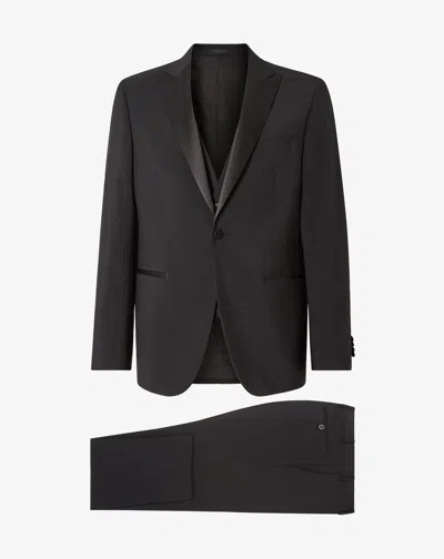Corneliani Black Wool And Mohair Tuxedo