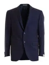 Corneliani Hopsack Virgin Wool Blazer In Blue