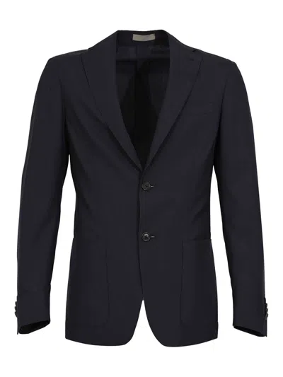 Corneliani Single-breasted Jacket In Brown