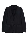 Corneliani Blazer With Integrated Removable Cardigan In Blue