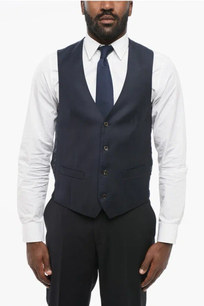 Corneliani Blended Silk Vest With Slit Pocket