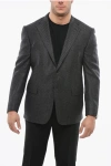 Corneliani Blended Wool Blazer With Flap Pockets