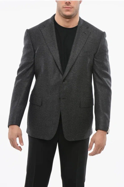 Corneliani Blended Wool Blazer With Flap Pockets
