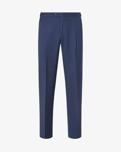 Corneliani Blue 2-pleat Pure 120´s Wool Trousers