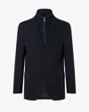 Corneliani Blue Cotton And Cashmere Jacket With Detachable Vest In Blue