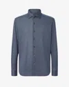 Corneliani Blue Cotton Jersey Shirt In Blue