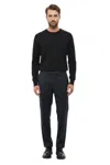 Corneliani Blue Flat Front Pants In Blue