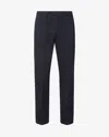 Corneliani Blue Garment-dyed Stretch Cotton Trousers In Blue